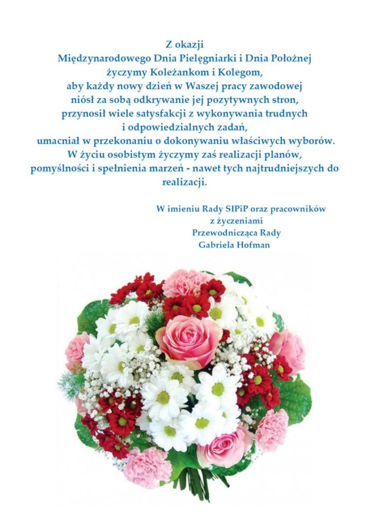 Życzenia Z Okazji Międzynarodowego Dnia Pielęgniarki I Dnia Położnej Sipip Szczecińska Izba 6251